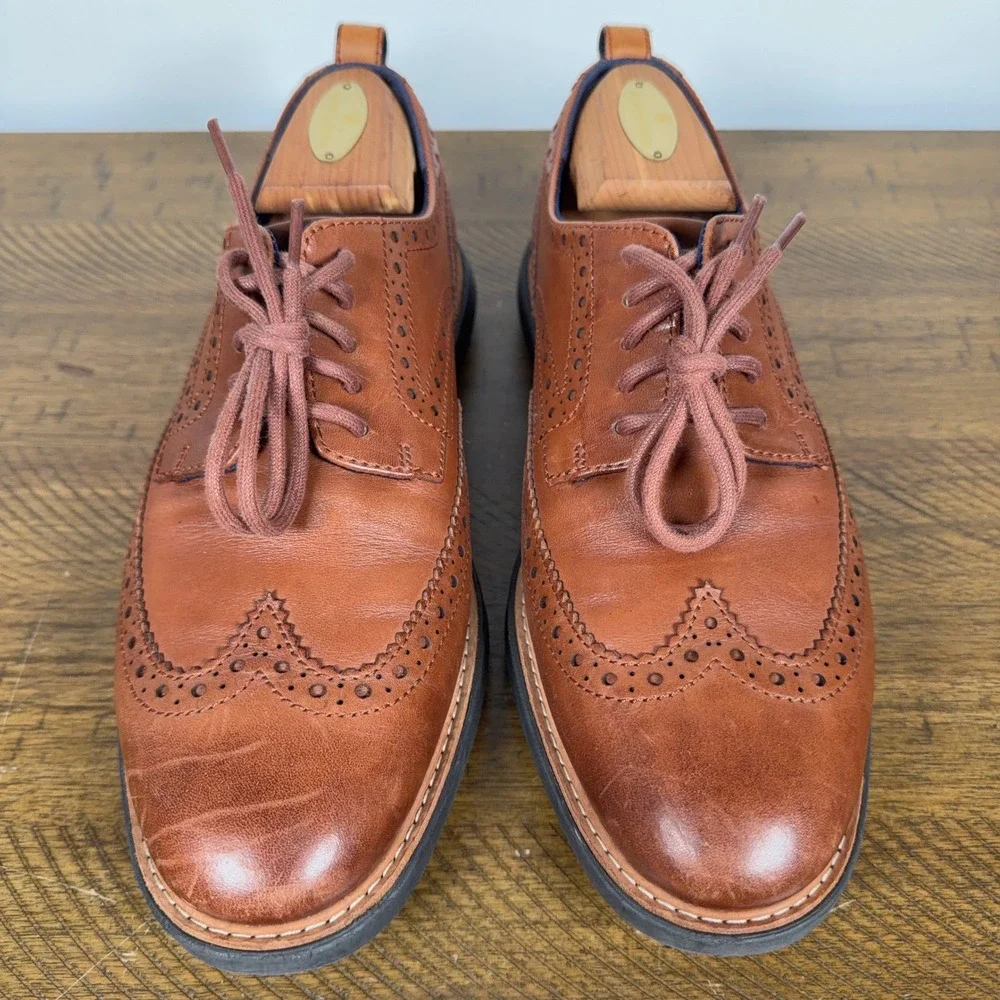 Cole Haan Shoes Mens 8M Brown Leather GrandEvolution Wingtip Oxford Business